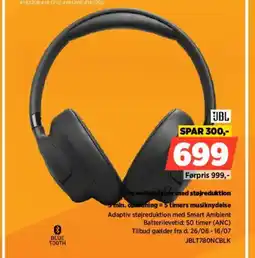 Power JBL Hovedtelefoner med støjreduktion min. opladning 5 timers musiknydelse tilbud