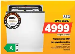 Power AEG Topserie med WiFi Int. opvaskemaskine tilbud