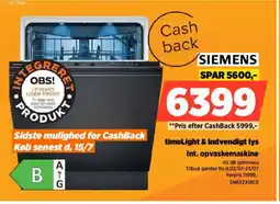 Power SIEMENS timeLight & indvendigt lys Int. opvaskemaskine tilbud