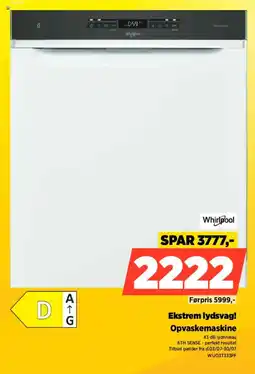 Power Whirlpool Ekstrem lydsvag! Opvaskemaskine tilbud