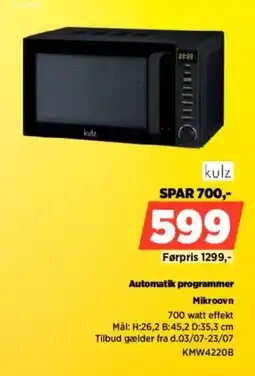 Power Kulz automatik programmer mikroovn tilbud