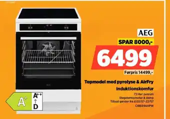 Power AEG Topmodel med pyrolyse & AirFry Induktionskomfur tilbud