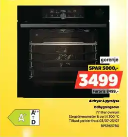 Power gorenje Airfryer & pyrolyse Indbygningsovn tilbud