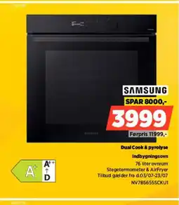 Power SAMSUNG Dual Cook & pyrolyse Indbygningsovn tilbud