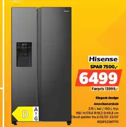 Power Hisense Elegant design Amerikanerskab tilbud