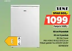 Power SENZ 85 cm fryseskab 86 liter fryser tilbud
