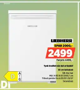Power LIEBHERR Tysk kvalitet når det er bedst! køleskab tilbud
