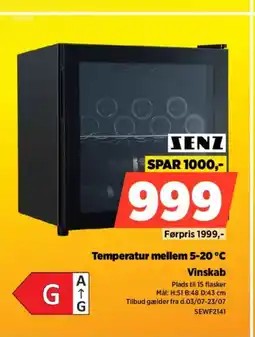 Power SENZ Temperatur mellem 5-20 °C tilbud