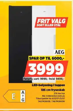 Power AEG LED-belysning i toppen fryseskab tilbud