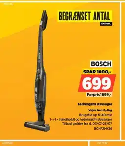 Power BOSCH Ledningsfri støvsuger Vejer kun 2,4kg Brugstid op til 40 min tilbud