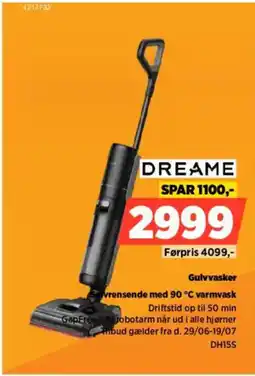Power DREAME Gulvvasker vrensende med 90 °C varmvask tilbud