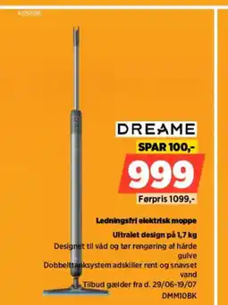 Power DREAME Ledningsfri elektrisk moppe Ultralet design på tilbud