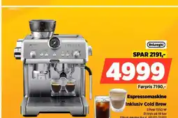 Power DeLonghi Espressomaskine Inklusiv Cold Brew tilbud
