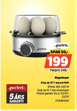 Power Point Æggekoger Kog op til 7 æg perfekt tilbud