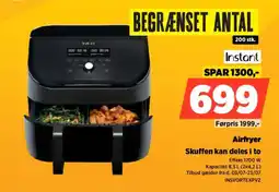 Power Instant Airfryer Skuffen kan deles i to tilbud