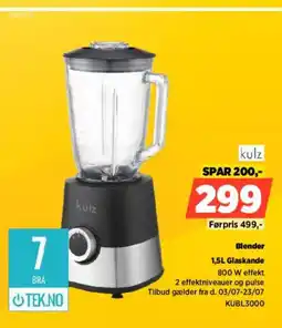 Power kulz Blender Glaskande 800 W effekt tilbud