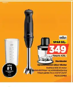 Power BRAUN Stavblender Opvaskemaskine-sikker tilbehør tilbud