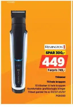 Power REMINGTON Trimmer Til hele kroppen tilbud