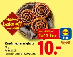 Lidl Kanelsnegl med glasur tilbud