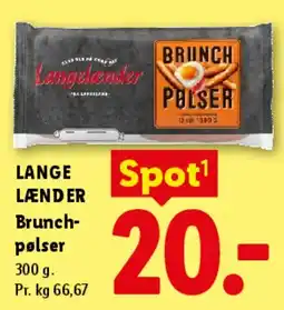 Lidl Lange Lænder Brunch-pølser tilbud