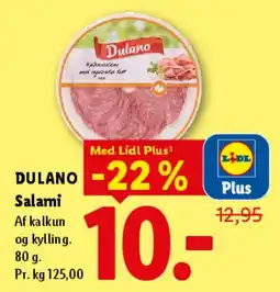 Lidl Dulano Salami tilbud