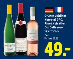 Lidl Grüner Veltliner / Pinot Noir / Oui Jolie rosé tilbud