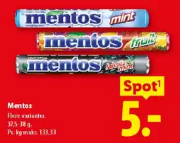 Lidl Mentos (flere varianter) tilbud