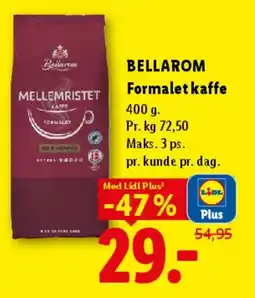 Lidl BELLAROM Formalet kaffe tilbud