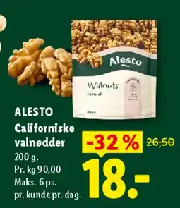 Lidl ALESTO Californiske valnødder tilbud