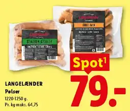 Lidl LANGELÆNDER Pølser tilbud