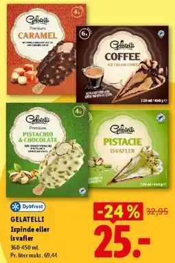 Lidl Gelatelli Ispinde eller isvafler tilbud