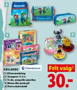 Lidl Crelando / Clementoni - spil, puslespil og gavepakker tilbud