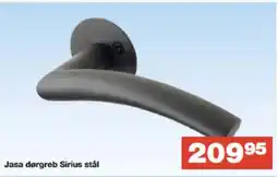 Bauhaus Jasa dørgreb Sirius stål tilbud