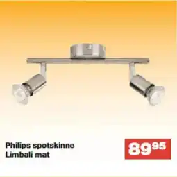 Bauhaus Philips spotskinne Limbali mat tilbud