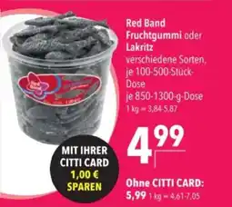Citti Red Band Fruchtgummi oder Lakritz tilbud