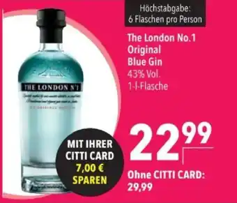 Citti The London No.1 Original Blue Gin tilbud