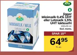 Dagrofa S-Engros Arla Jigger Minimælk 0,4% UHT eller Letmælk 1,5% UHT laktosefri tilbud