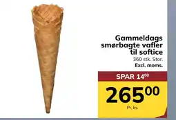 Dagrofa S-Engros Gammeldags smørbagte vafler til softice tilbud