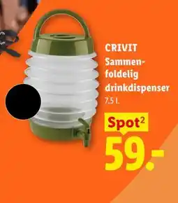 Lidl CRIVIT Sammenfoldelig drinkdispenser tilbud
