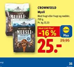 Lidl CROWNFIELD Mysli, App-pris tilbud