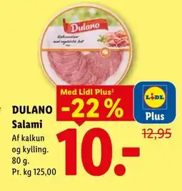 Lidl DULANO Salami, App-pris tilbud
