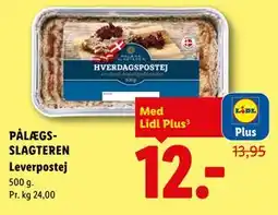 Lidl PÅLÆGSSLAGTEREN Leverpostej, App-pris tilbud