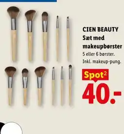Lidl CIEN BEAUTY Sæt med makeupbørster tilbud