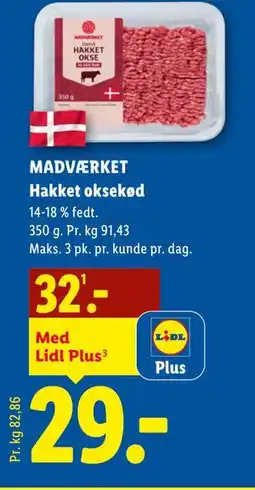 Lidl Hakket oksekød tilbud