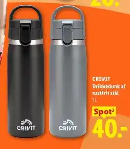Lidl CRIVIT Drikkedunk af rustfrit stål tilbud