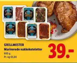 Lidl GRILLMESTER Marinerede nakkekoteletter tilbud
