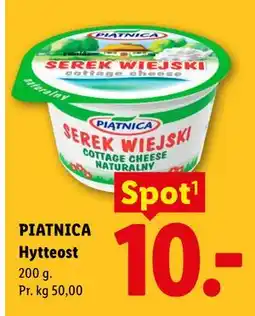 Lidl PIATNICA Hytteost tilbud