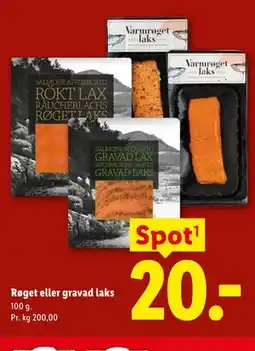 Lidl Røget eller gravad laks tilbud