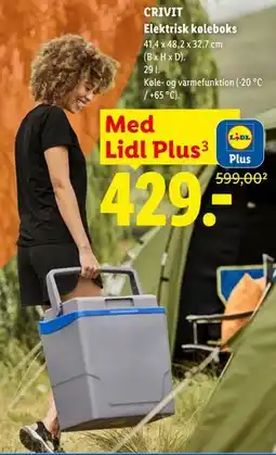 Lidl CRIVIT Elektrisk køleboks, App-pris tilbud