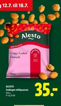 Lidl ALESTO Indbagte chilipeanuts tilbud